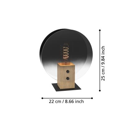 Eglo - Lampadario a sospensione con filo 1xE27/40W/230V fumé