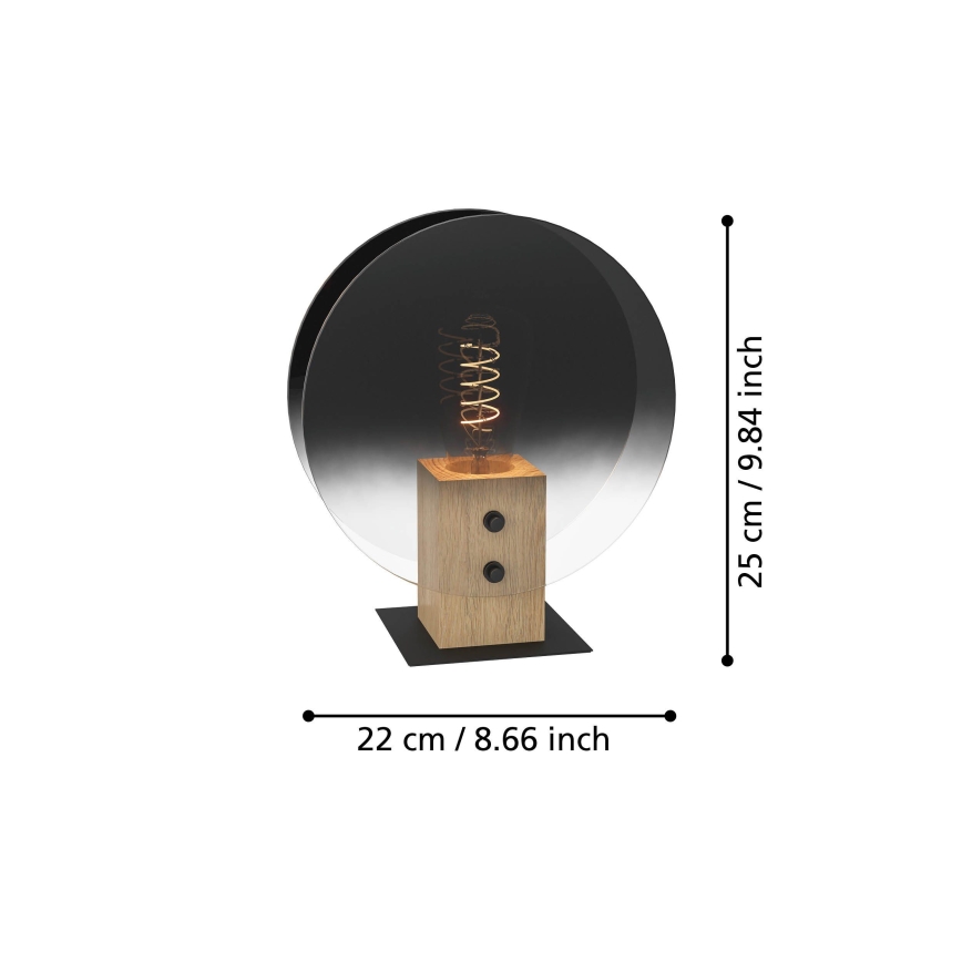 Eglo - Lampadario a sospensione con filo 1xE27/40W/230V fumé