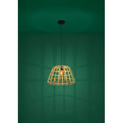 Eglo - Lampadario a sospensione con filo 1xE27/40W/230V diametro 50 cm bambù