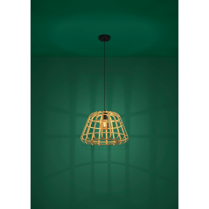 Eglo - Lampadario a sospensione con filo 1xE27/40W/230V diametro 50 cm bambù