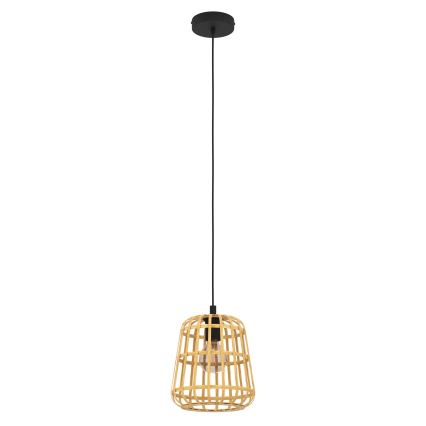 Eglo - Lampadario a sospensione con filo 1xE27/40W/230V diametro 24 cm bambù