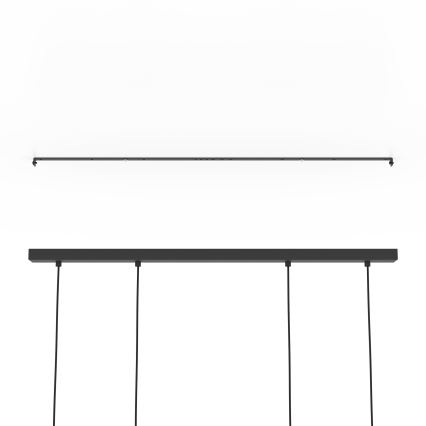 Eglo - Lampadario a sospensione con filo 4xE27/40W/230V nero/marrone
