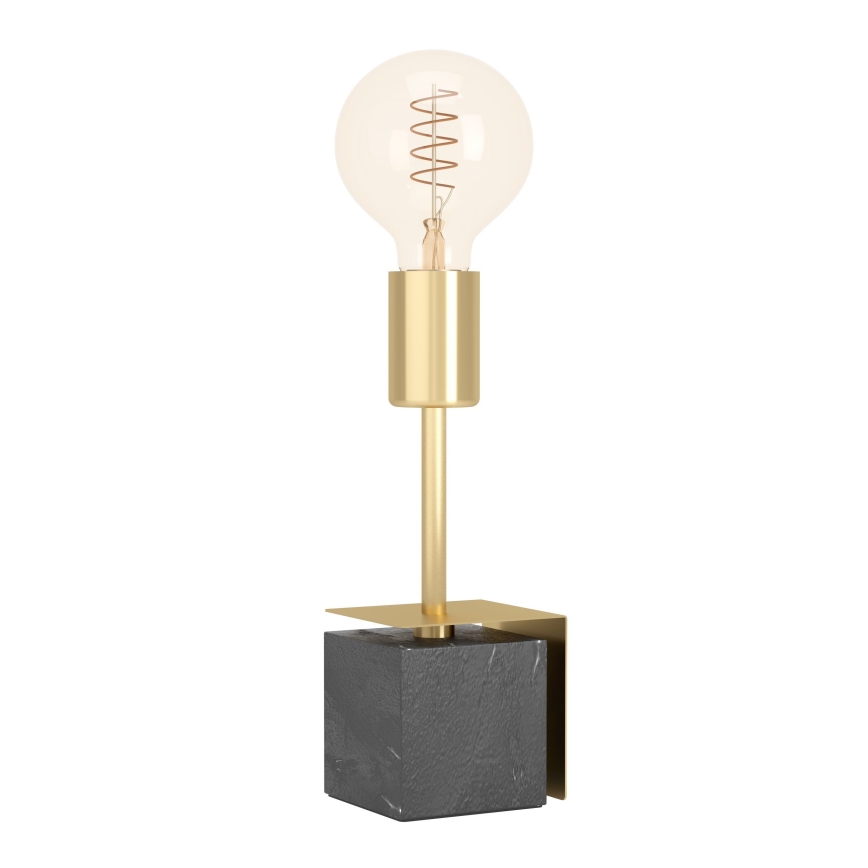 Eglo - Lampada da tavolo 1xE27/40W/230V oro/nero marmo