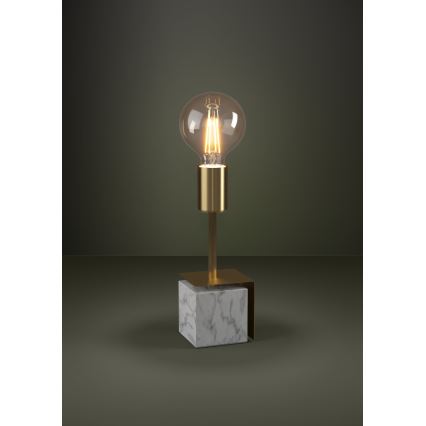 Eglo - Lampada da tavolo 1xE27/40W/230V oro/bianco marmo