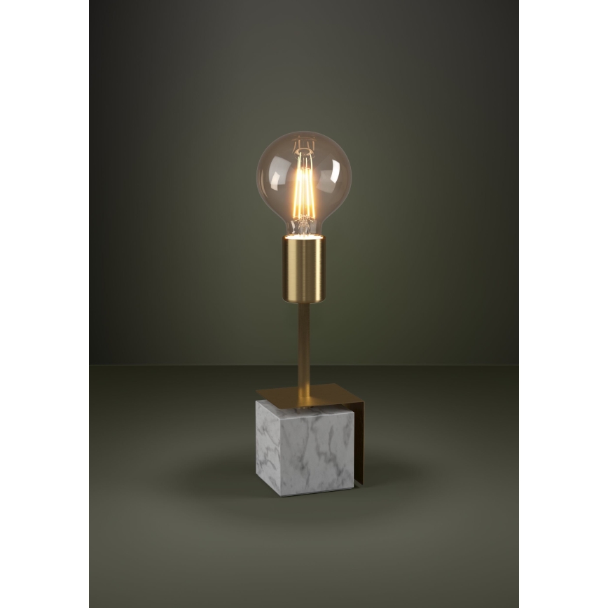 Eglo - Lampada da tavolo 1xE27/40W/230V oro/bianco marmo