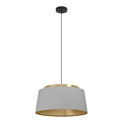 Eglo - Lampadario a sospensione con filo 3xE27/40W/230V grigio/oro