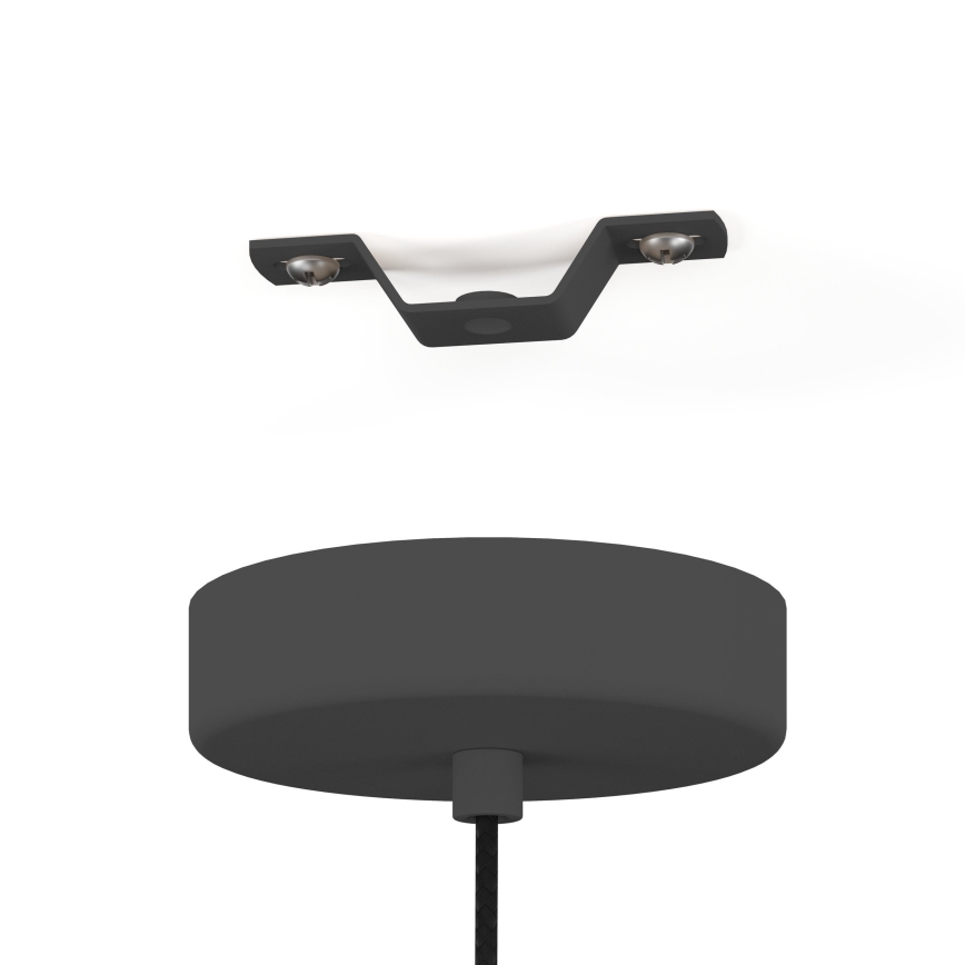 Eglo - Lampadario a sospensione con filo 3xE27/40W/230V grigio/oro