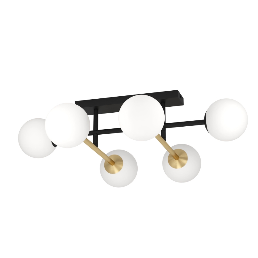 Eglo - Lampadario a plafone 6xE14/40W/230V oro/nero