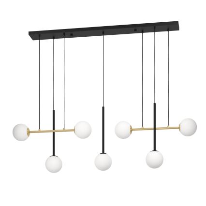 Eglo - Lampadario a sospensione con filo 7xE14/40W/230V oro/nero