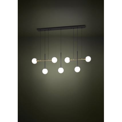 Eglo - Lampadario a sospensione con filo 7xE14/40W/230V oro/nero