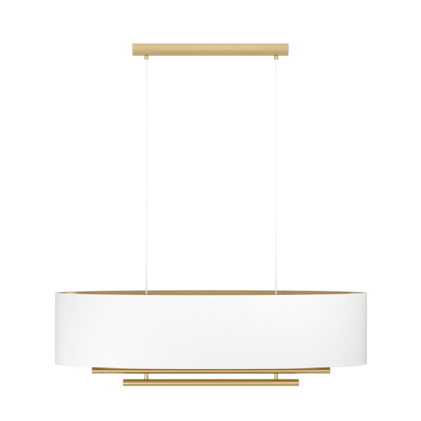 Eglo - Lampadario a sospensione con filo 4xE27/40W/230V bianco/oro