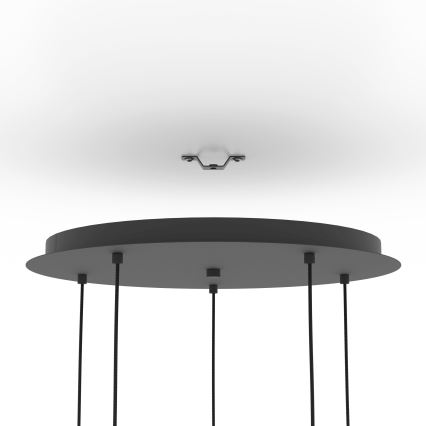 Eglo - Lampadario a sospensione con filo 5xE27/40W/230V nero/oro