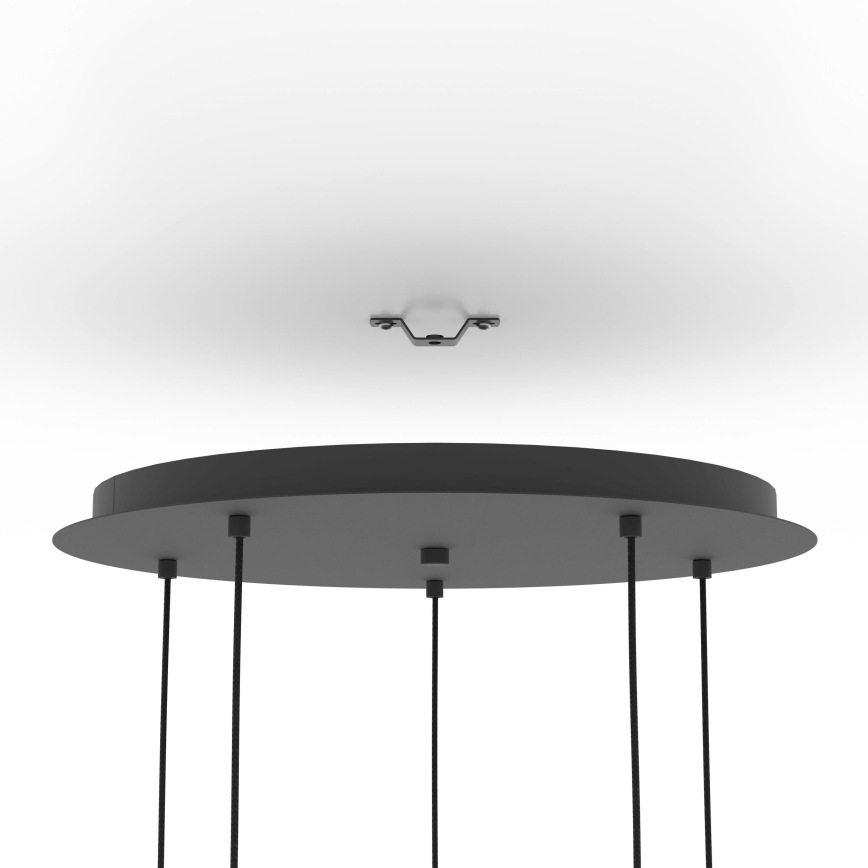 Eglo - Lampadario a sospensione con filo 5xE27/40W/230V nero/oro