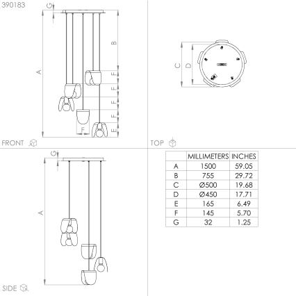 Eglo - Lampadario a sospensione con filo 5xE27/40W/230V nero/oro