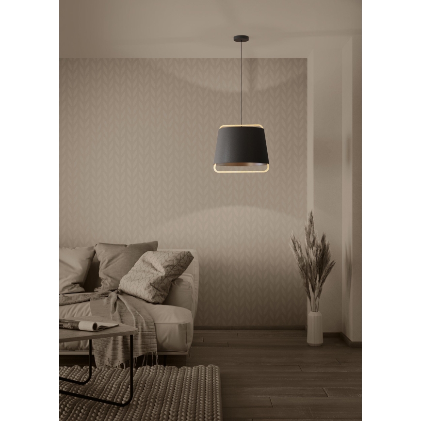 Eglo - Lampadario a sospensione con filo 1xE27/40W/230V nero