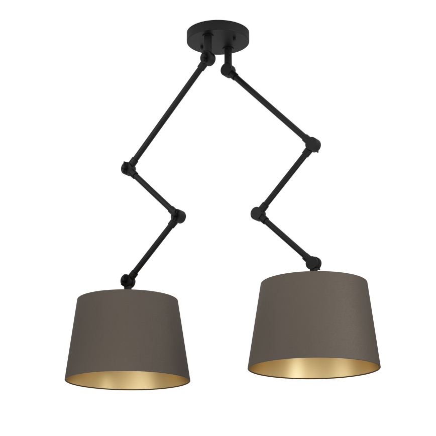 Eglo - Lampadario a sospensione con supporto rigido 2xE27/40W/230V marrone