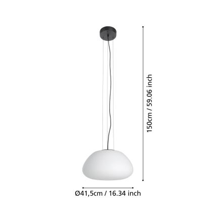 Eglo - Lampadario a sospensione con filo 1xE27/40W/230V nero