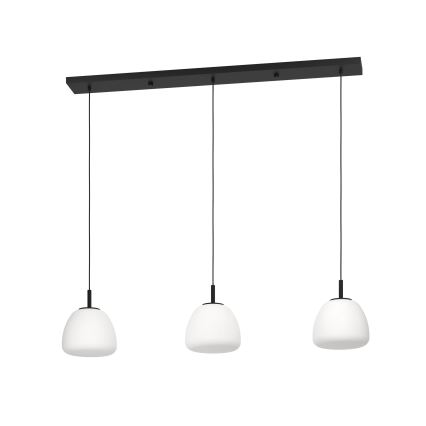 Eglo - Lampadario a sospensione con filo 3xE27/40W/230V nero