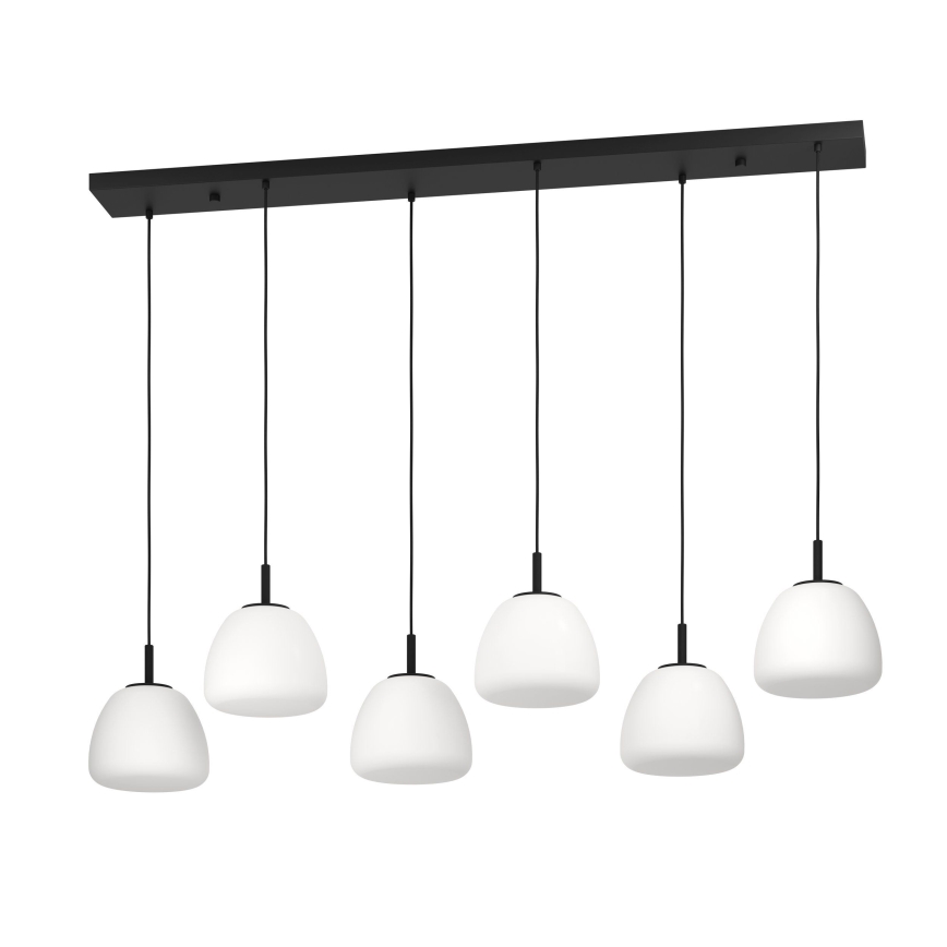 Eglo - Lampadario a sospensione con filo 6xE27/40W/230V nero