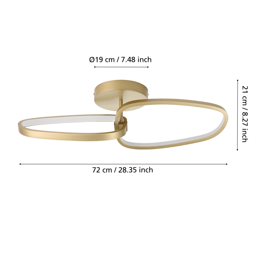 Eglo - Lampadario a plafone LED dimmerabile LED/25W/230V 3000K oro