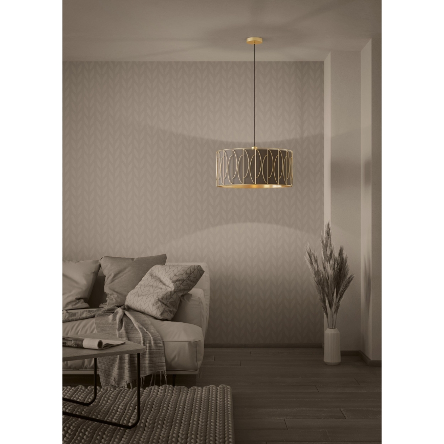 Eglo - Lampadario a sospensione con filo 1xE27/40W/230V oro/marrone