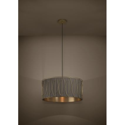 Eglo - Lampadario a sospensione con filo 1xE27/40W/230V oro/marrone