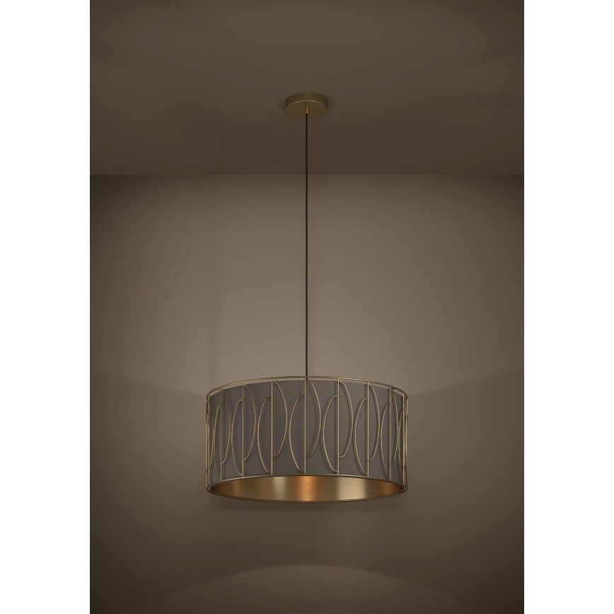Eglo - Lampadario a sospensione con filo 1xE27/40W/230V oro/marrone