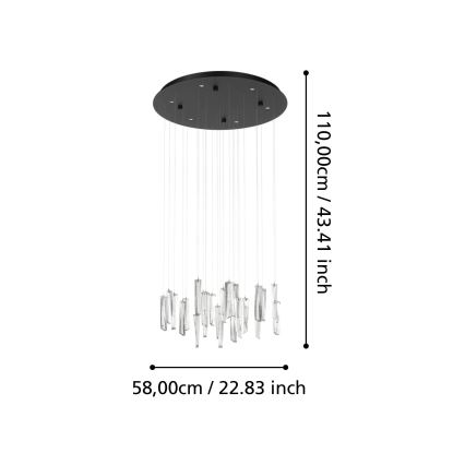 Eglo - Lampadario a sospensione con filo LED dimmerabile 6xLED/4,2W/230V 3000K limpido