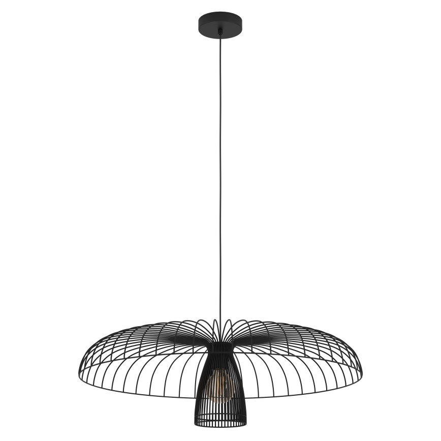 Eglo - Lampadario a sospensione con filo 1xE27/60W/230V diametro 77 cm nero