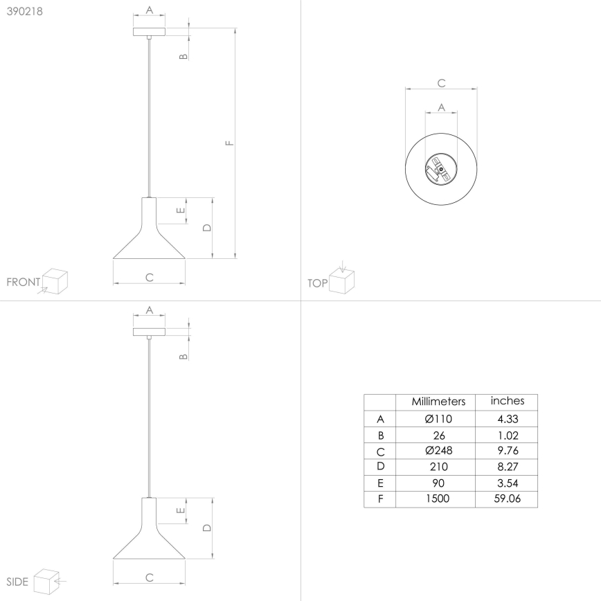Eglo - Lampadario a sospensione con filo 1xE27/28W/230V nero