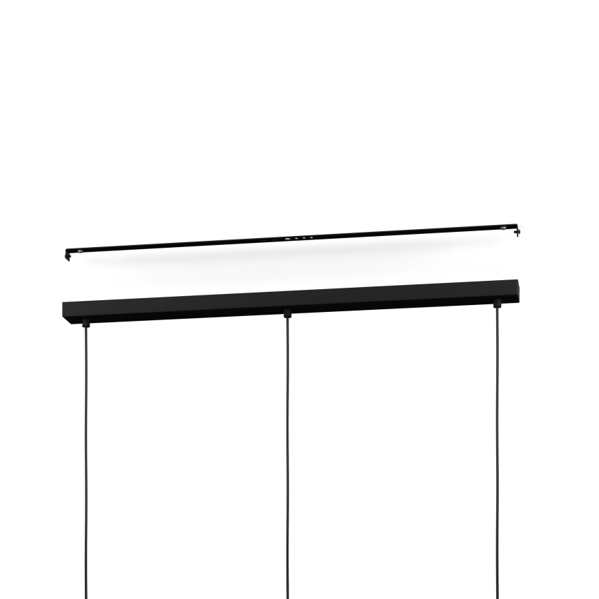 Eglo - Lampadario a sospensione con filo 3xE27/28W/230V nero