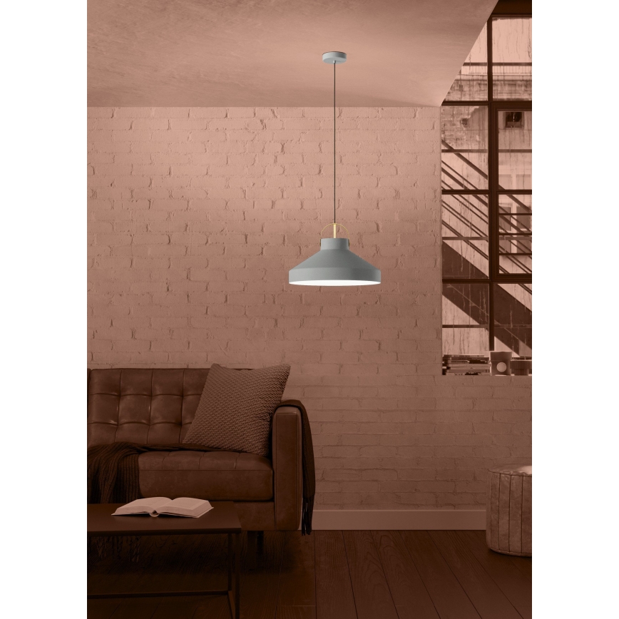 Eglo - Lampadario a sospensione con filo 1xE27/40W/230V grigio