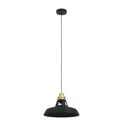 Eglo - Lampadario a sospensione con filo 1xE27/40W/230V nero/oro