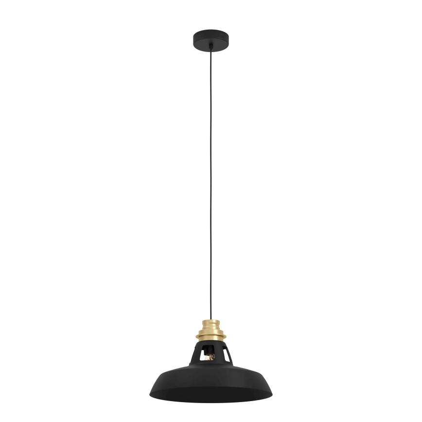 Eglo - Lampadario a sospensione con filo 1xE27/40W/230V nero/oro