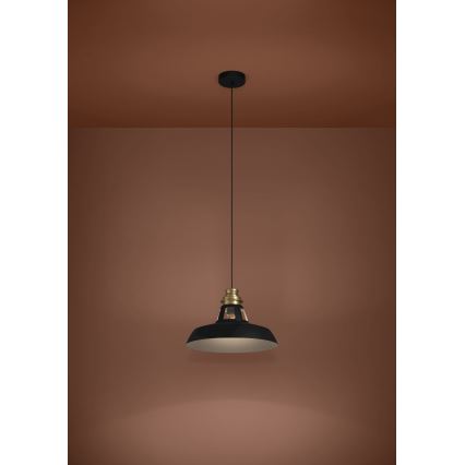 Eglo - Lampadario a sospensione con filo 1xE27/40W/230V nero/oro