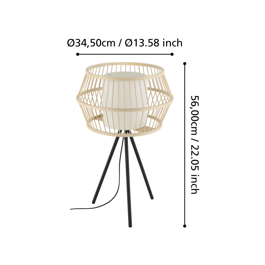 Eglo - Lampada da tavolo 1xE27/40W/230V bambù