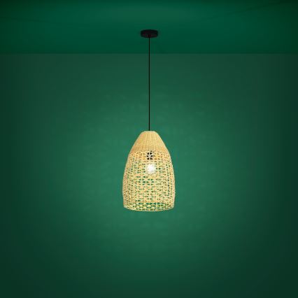 Eglo - Lampadario a sospensione con filo 1xE27/40W/230V diametro 35 cm bambù