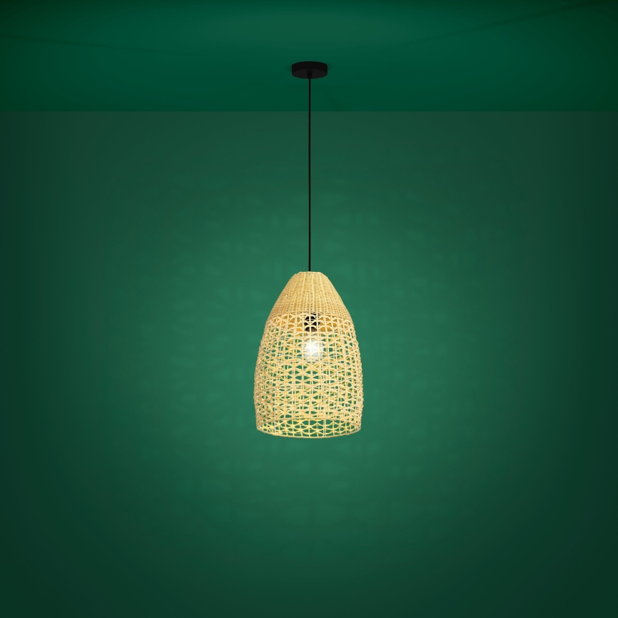 Eglo - Lampadario a sospensione con filo 1xE27/40W/230V diametro 35 cm bambù