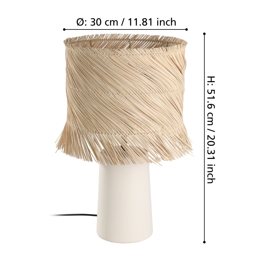 Eglo - Lampada da tavolo 1xE27/40W/230V rattan
