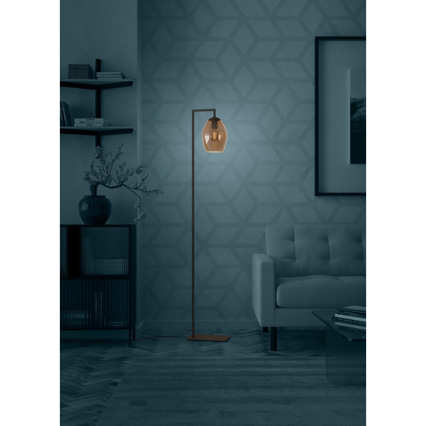 Eglo - Lampada con piedistallo 1xE27/40W/230V marrone