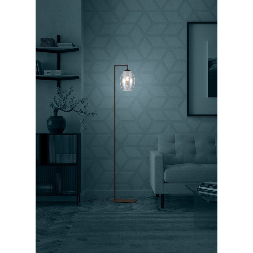 Eglo - Lampada con piedistallo 1xE27/40W/230V fumé