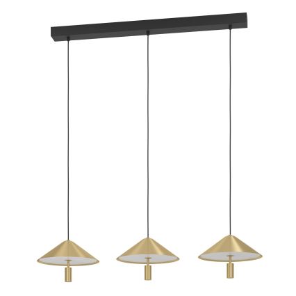 Eglo - Lampadario a sospensione con filo LED dimmerabile 3xLED/12W/230V 3000K oro