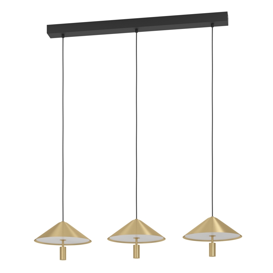Eglo - Lampadario a sospensione con filo LED dimmerabile 3xLED/12W/230V 3000K oro