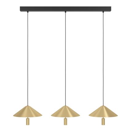 Eglo - Lampadario a sospensione con filo LED dimmerabile 3xLED/12W/230V 3000K oro