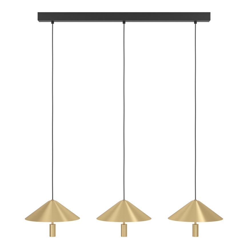 Eglo - Lampadario a sospensione con filo LED dimmerabile 3xLED/12W/230V 3000K oro