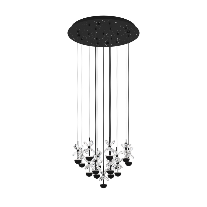 Eglo - Lampadario a sospensione con filo LED dimmerabile LED/27W/230V 3000K nero