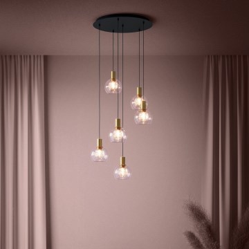 Eglo 390279 - Lampadario a sospensione con filo LED dimmerabile 6xLED/5,4W/230V 3000K diametro 54 cm oro