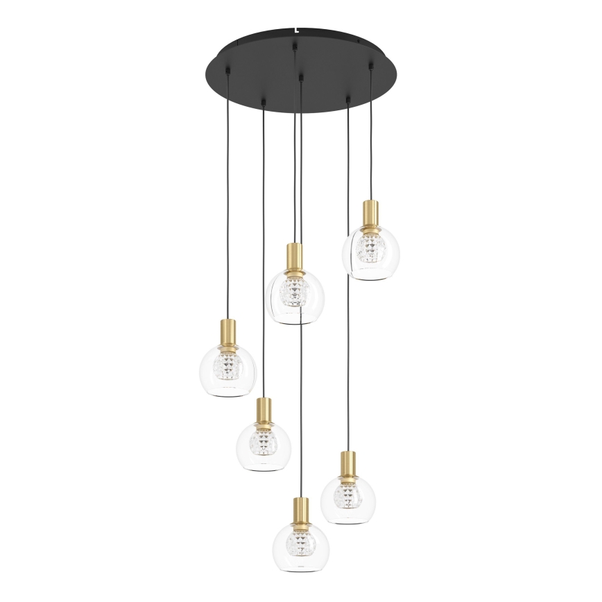 Eglo 390279 - Lampadario a sospensione con filo LED dimmerabile 6xLED/5,4W/230V 3000K diametro 54 cm oro