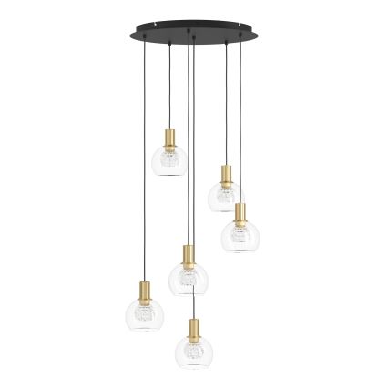 Eglo 390279 - Lampadario a sospensione con filo LED dimmerabile 6xLED/5,4W/230V 3000K diametro 54 cm oro
