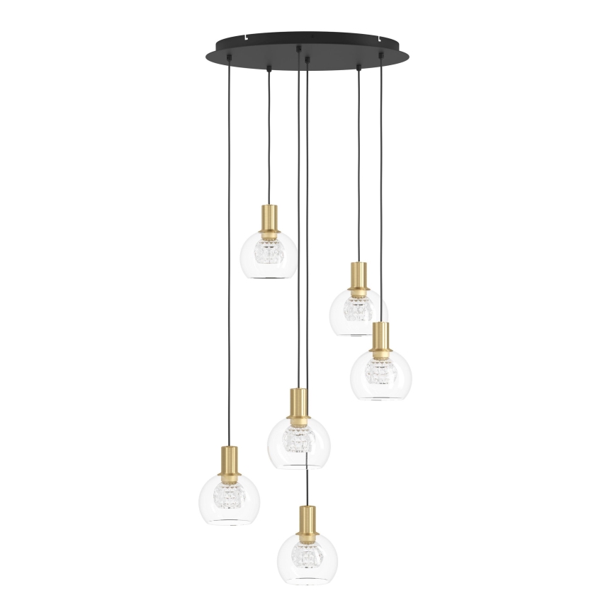 Eglo 390279 - Lampadario a sospensione con filo LED dimmerabile 6xLED/5,4W/230V 3000K diametro 54 cm oro